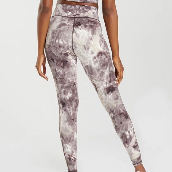GYMSHARK ELEVATE LEGGINGS Cement Brown Spray Dye Small NWT in packaging - Picture 2 of 9